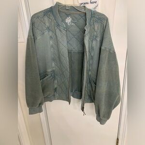 Anthropologie. Pilcro by Anthropologie Unisex Zipper Blue Grey sweater S Large